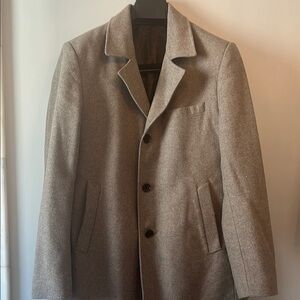 Michael Kors Classic Grey Wool Overcoat